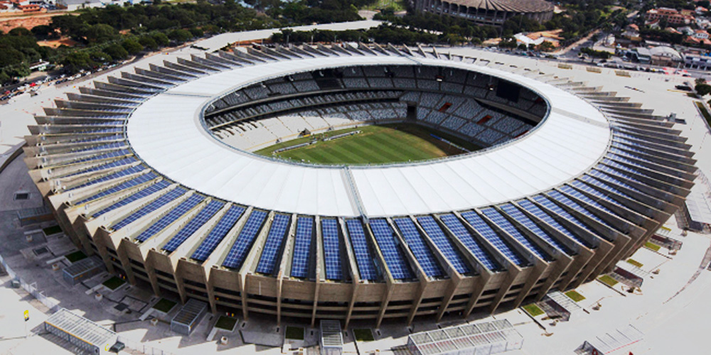 O primeiro estádio a sediar uma copa do mundo a energia solar